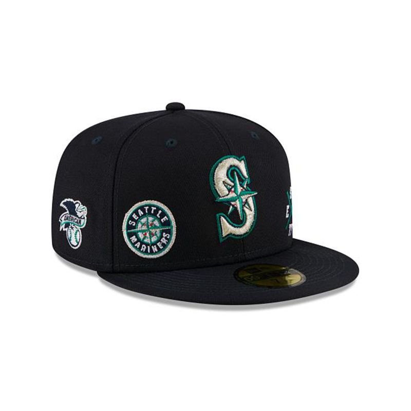 MLB Seattle Mariners Multi 59Fifty Fitted (DSP5834) - Blue New Era Caps